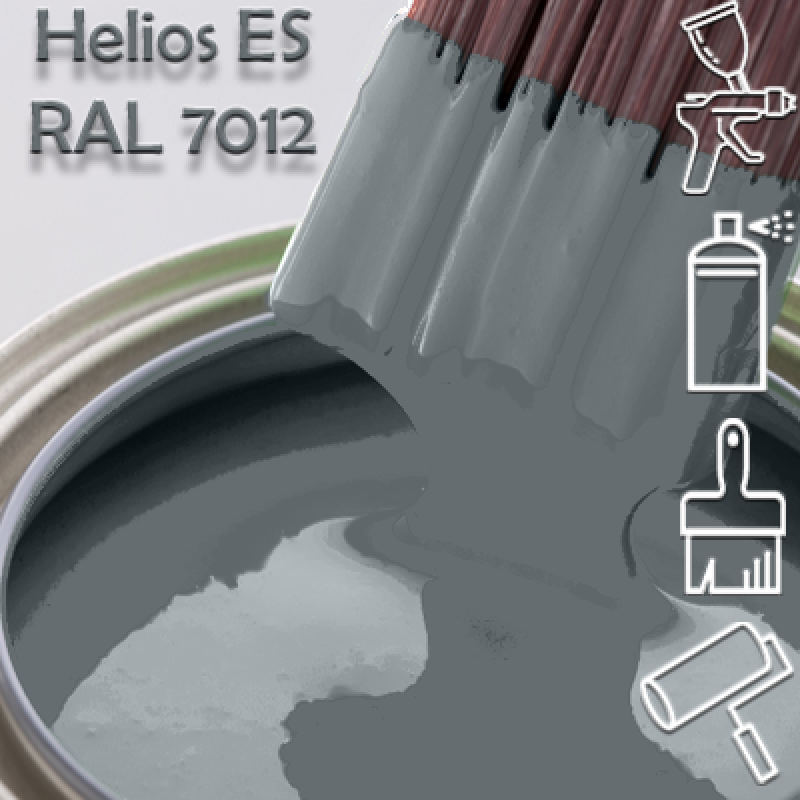 RAL 7012 глянцева 1К швидкосохнуча антикорозійна емаль Helios ES - 1л