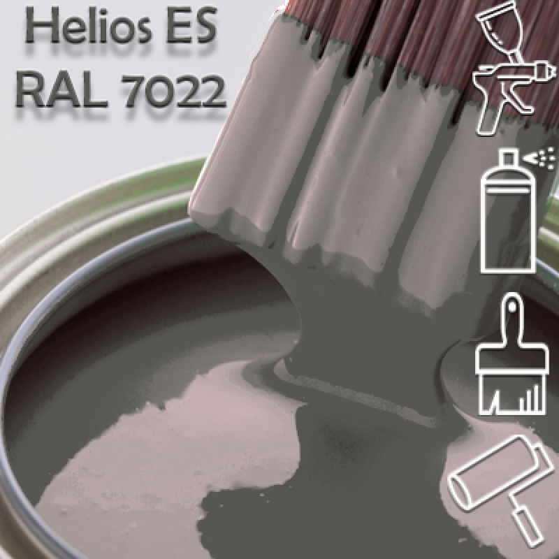 RAL 7022 глянцева 1К швидкосохнуча антикорозійна емаль Helios ES - 1л