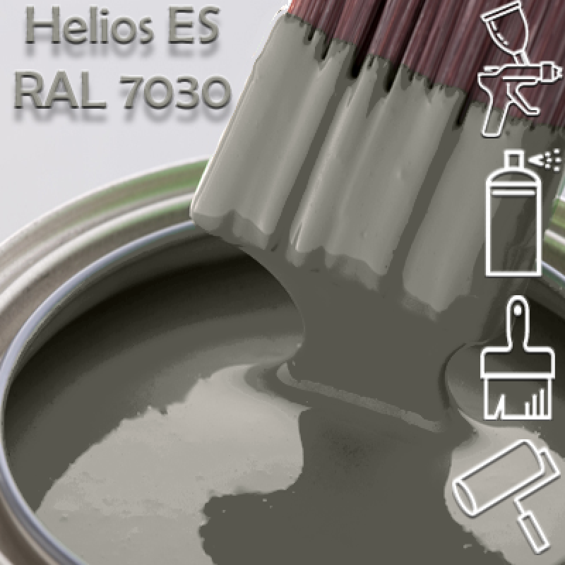 RAL 7030 глянцева 1К швидкосохнуча антикорозійна емаль Helios ES - 1л