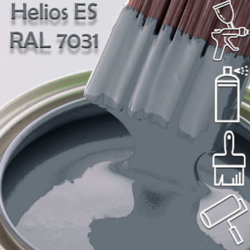 RAL 7031 глянцева 1К швидкосохнуча антикорозійна емаль Helios ES - 1л