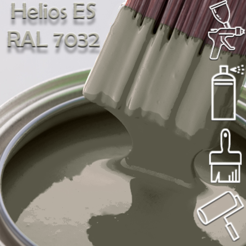 RAL 7032 глянцева 1К швидкосохнуча антикорозійна емаль Helios ES - 1л