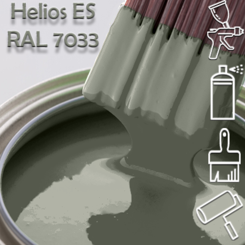 RAL 7033 глянцева 1К швидкосохнуча антикорозійна емаль Helios ES - 1л RAL 7033 глянцева 1К швидкосохнуча антикорозійна емаль Helios ES - 1л