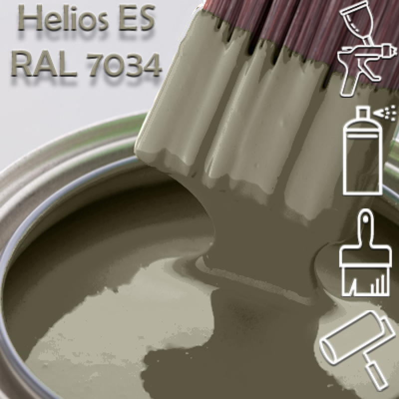 RAL 7034 глянцева 1К швидкосохнуча антикорозійна емаль Helios ES - 1л