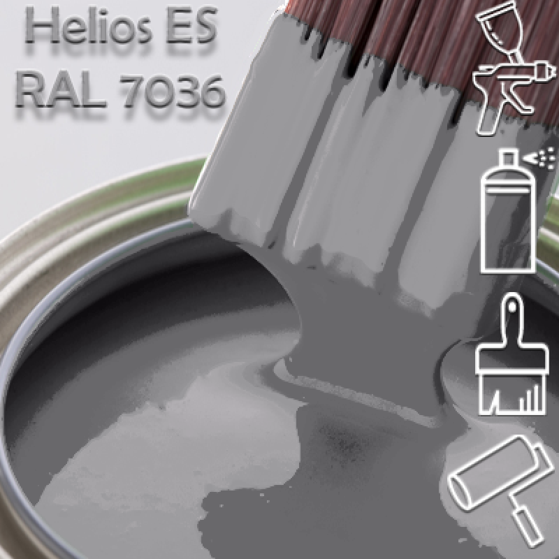 RAL 7036 глянцева 1К швидкосохнуча антикорозійна емаль Helios ES - 1л