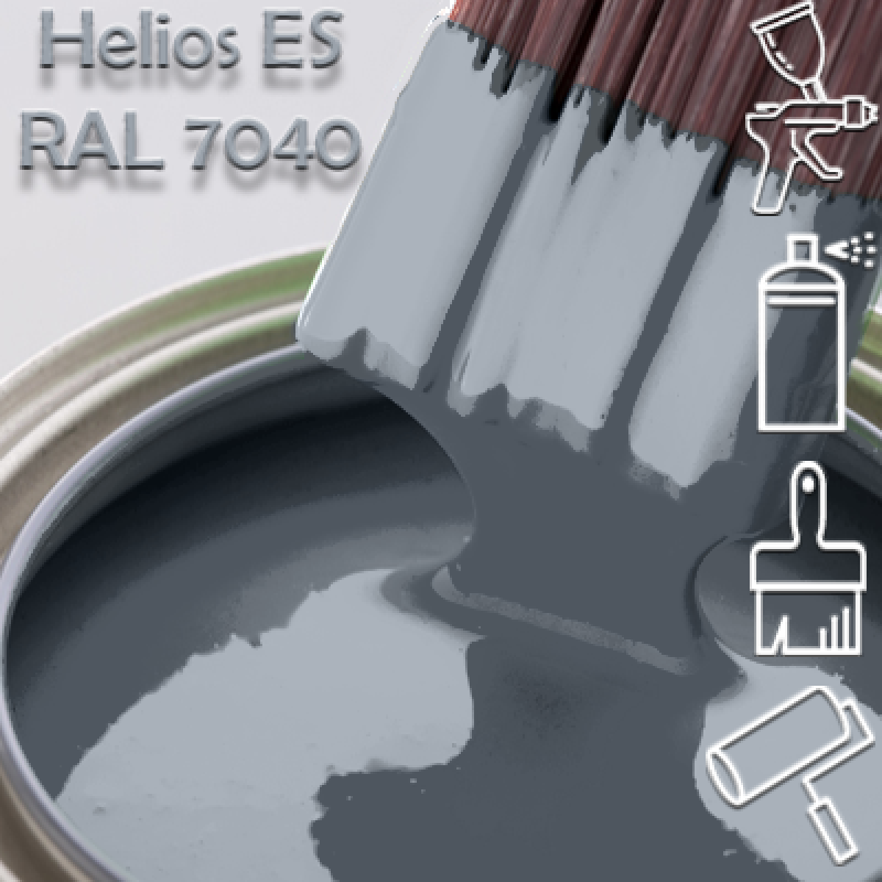 RAL 7040 глянцева 1К швидкосохнуча антикорозійна емаль Helios ES - 1л