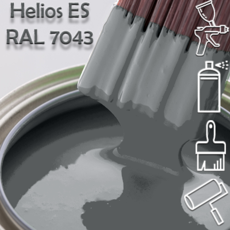 RAL 7043 глянцева 1К швидкосохнуча антикорозійна емаль Helios ES - 1л