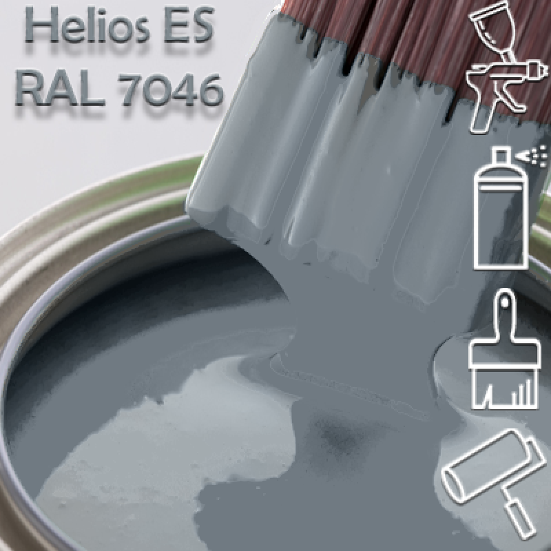 RAL 7046 глянцева 1К швидкосохнуча антикорозійна емаль Helios ES - 1л