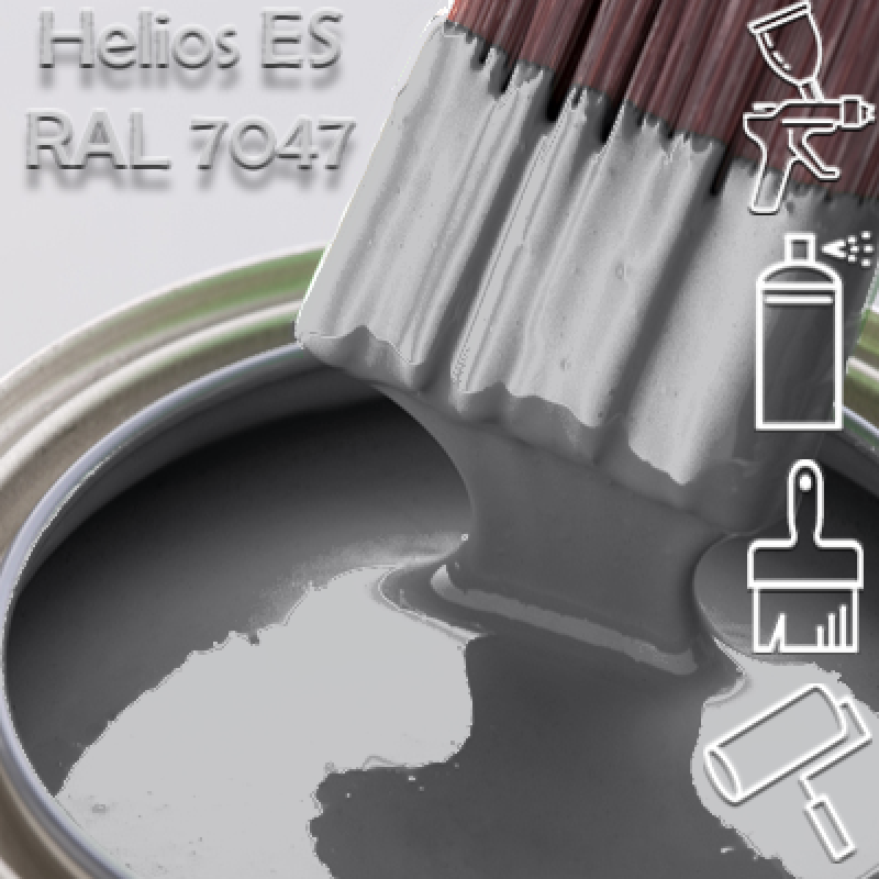RAL 7047 глянцева 1К швидкосохнуча антикорозійна емаль Helios ES - 1л