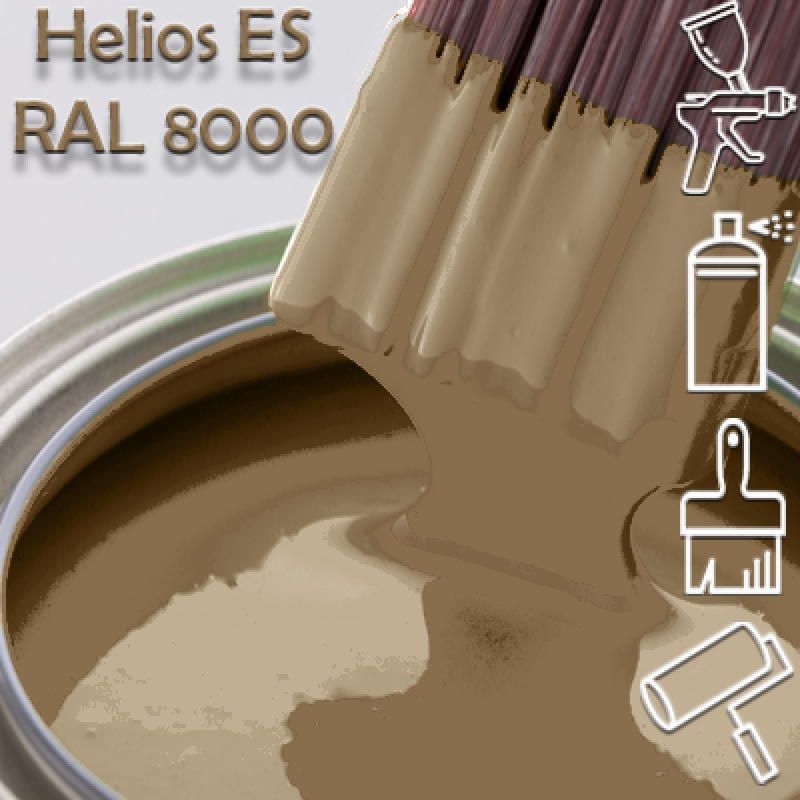 RAL 8000 глянцева 1К швидкосохнуча антикорозійна емаль Helios ES - 1л