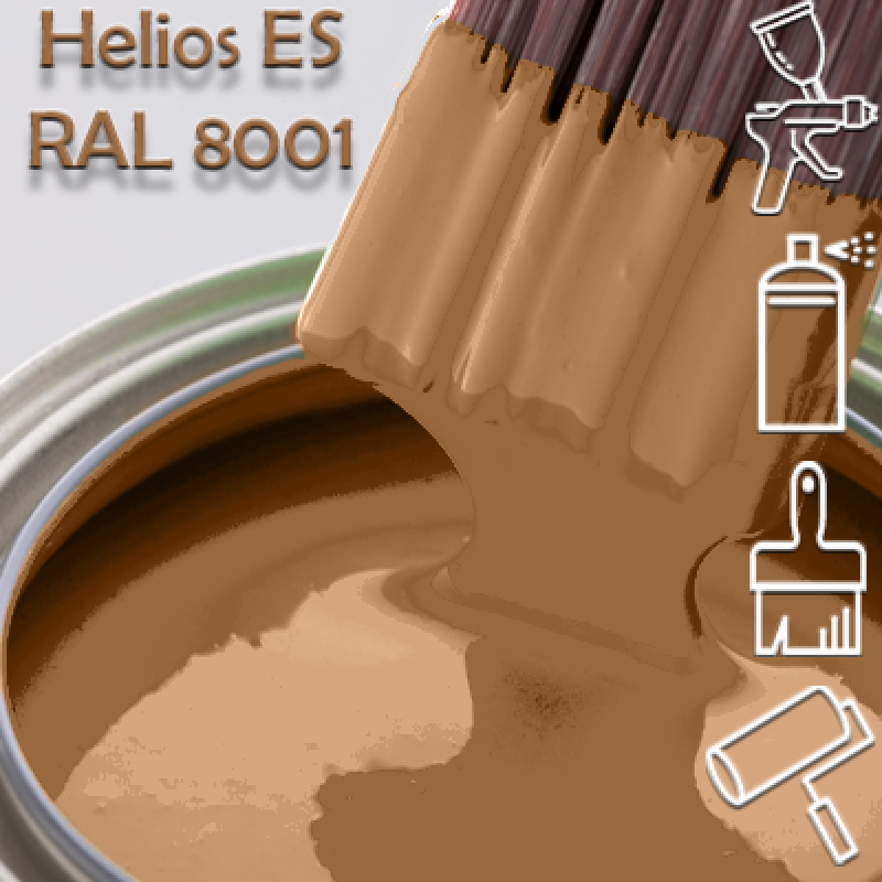 RAL 8001 глянцева 1К швидкосохнуча антикорозійна емаль Helios ES - 1л RAL 8001 глянцева 1К швидкосохнуча антикорозійна емаль Helios ES - 1л
