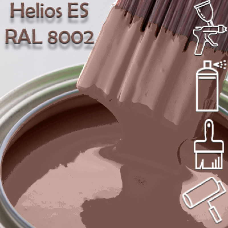 RAL 8002 глянцева 1К швидкосохнуча антикорозійна емаль Helios ES - 1л RAL 8002 глянцева 1К швидкосохнуча антикорозійна емаль Helios ES - 1л