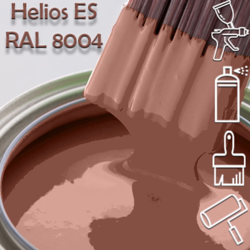 RAL 8004 глянцева 1К швидкосохнуча антикорозійна емаль Helios ES - 1л RAL 8004 глянцева 1К швидкосохнуча антикорозійна емаль Helios ES - 1л
