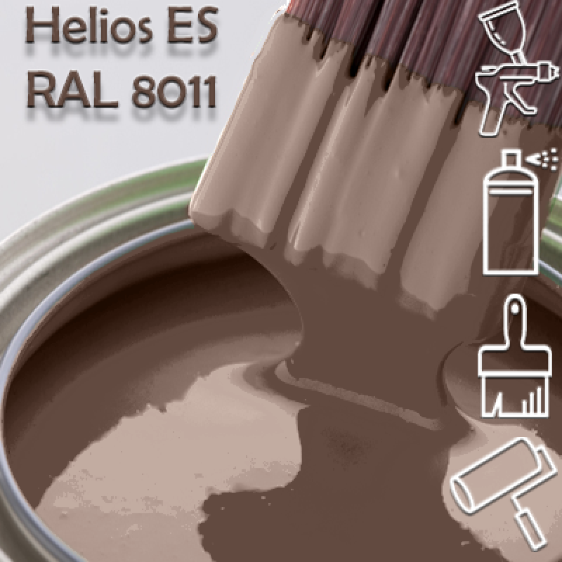 RAL 8011 глянцева 1К швидкосохнуча антикорозійна емаль Helios ES - 1л RAL 8011 глянцева 1К швидкосохнуча антикорозійна емаль Helios ES - 1л