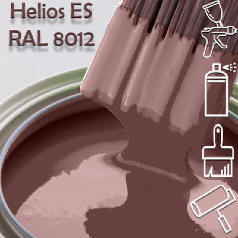 RAL 8012 глянцева 1К швидкосохнуча антикорозійна емаль Helios ES - 1л RAL 8012 глянцева 1К швидкосохнуча антикорозійна емаль Helios ES - 1л