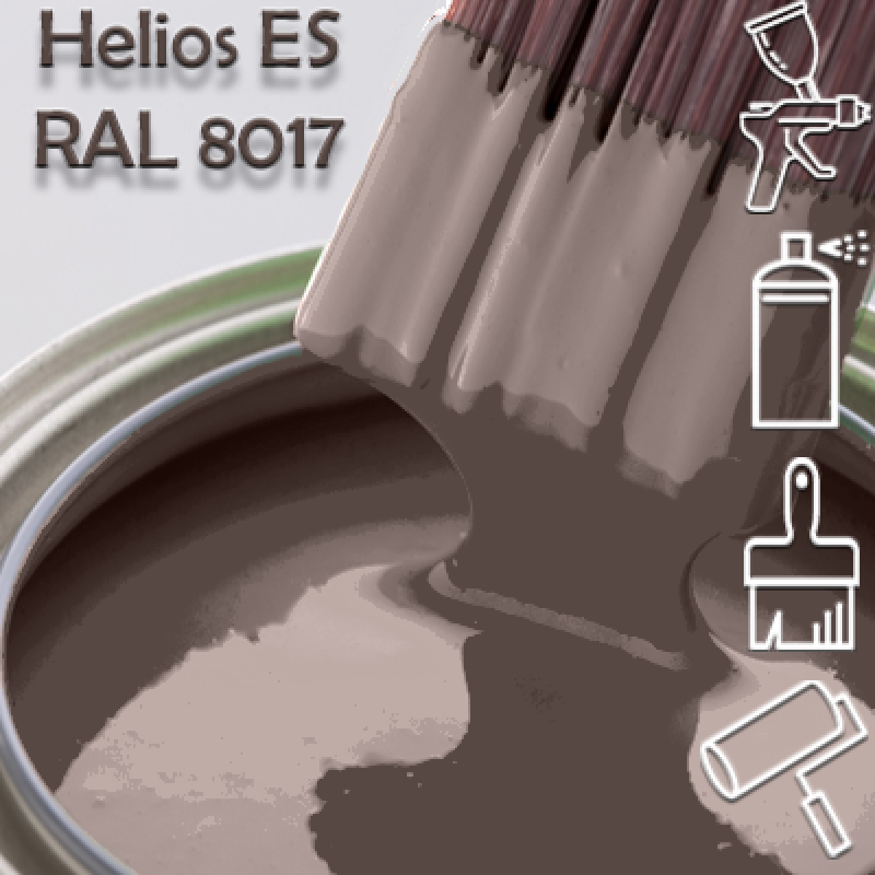 RAL 8017 глянцева 1К швидкосохнуча антикорозійна емаль Helios ES - 1л
