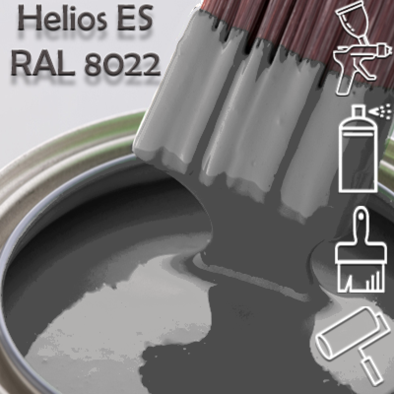 RAL 8022 глянцева 1К швидкосохнуча антикорозійна емаль Helios ES - 1л