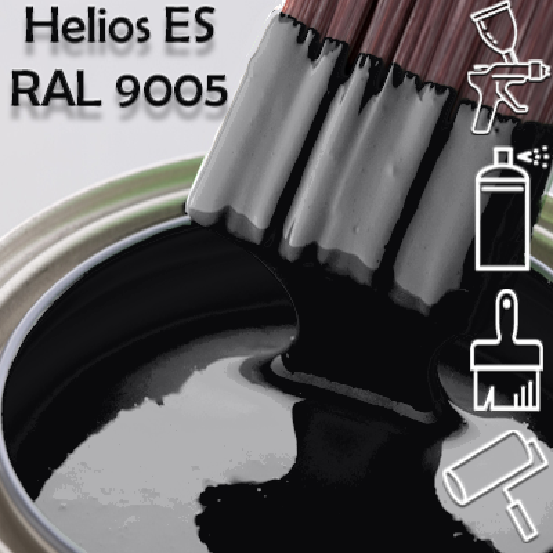 RAL 9005 глянцева 1К швидкосохнуча антикорозійна емаль Helios ES - 1л