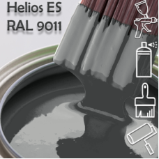 RAL 9011 глянцева 1К швидкосохнуча антикорозійна емаль Helios ES - 1л
