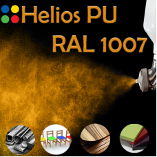 RAL 1007 шовковисто матова, 1 компонентна високоеластична поліуретанова емаль HELIOS PU - 1кг