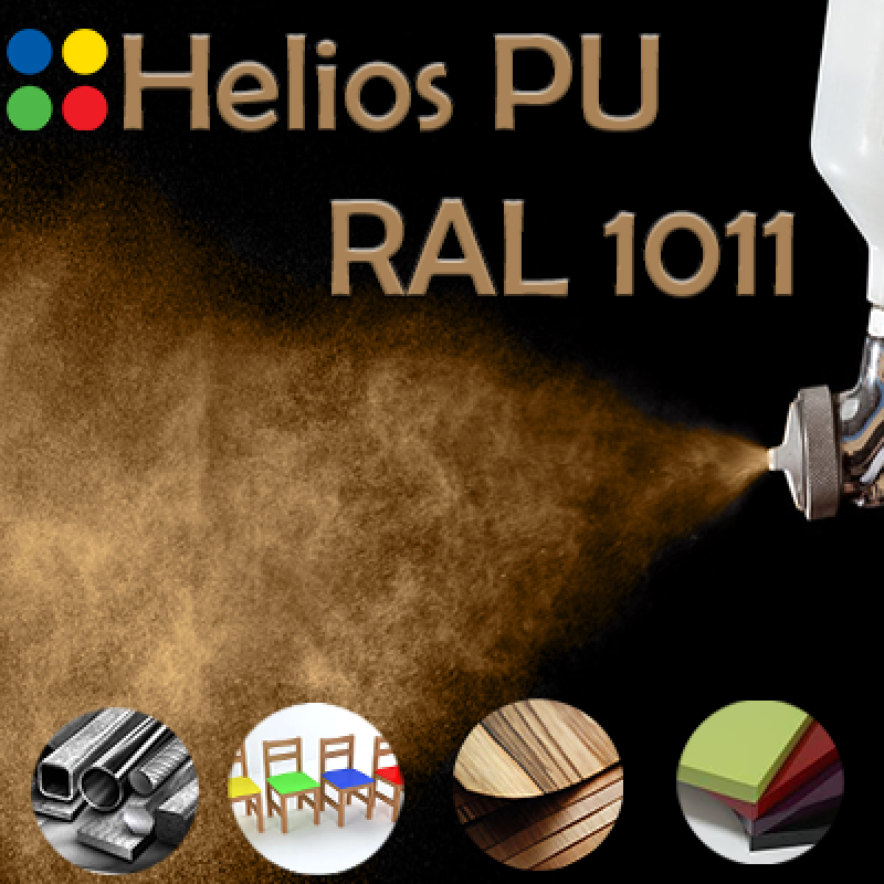 RAL 1011 шовковисто матова, 1 компонентна високоеластична поліуретанова емаль HELIOS PU - 1кг RAL 1011 шовковисто матова, 1 компонентна високоеластична поліуретанова емаль HELIOS PU - 1кг