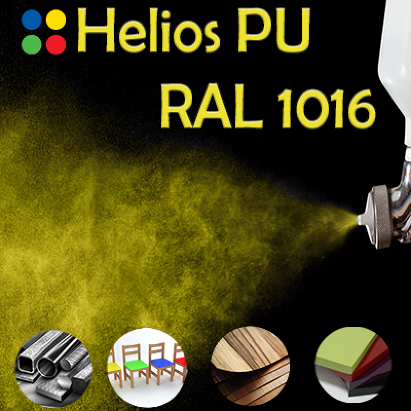 RAL 1016 шовковисто матова, 1 компонентна високоеластична поліуретанова емаль HELIOS PU - 1кг RAL 1016 шовковисто матова, 1 компонентна високоеластична поліуретанова емаль HELIOS PU - 1кг