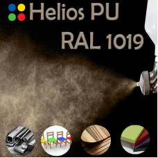 RAL 1019 шовковисто матова, 1 компонентна високоеластична поліуретанова емаль HELIOS PU - 1кг