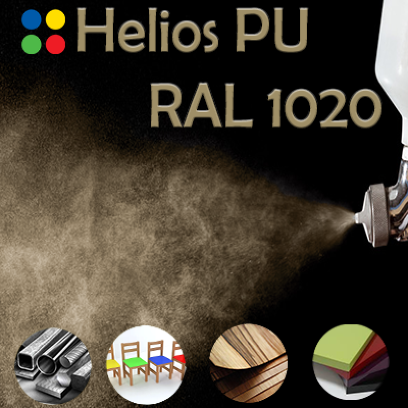 RAL 1020 шовковисто матова, 1 компонентна високоеластична поліуретанова емаль HELIOS PU - 1кг RAL 1020 шовковисто матова, 1 компонентна високоеластична поліуретанова емаль HELIOS PU - 1кг