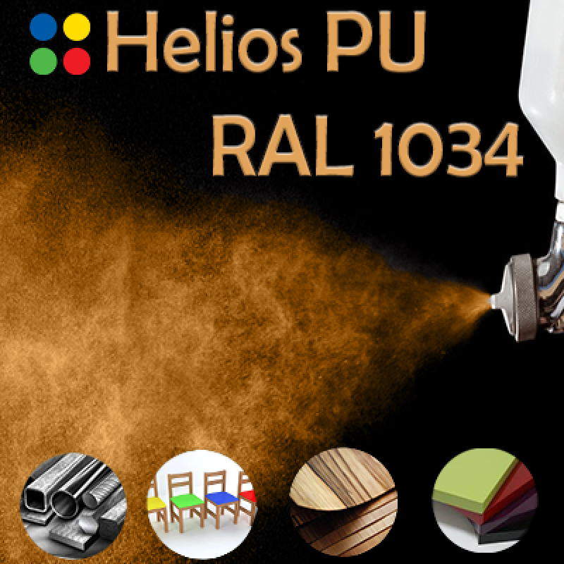 RAL 1034 шовковисто матова, 1 компонентна високоеластична поліуретанова емаль HELIOS PU - 1кг RAL 1034 шовковисто матова, 1 компонентна високоеластична поліуретанова емаль HELIOS PU - 1кг