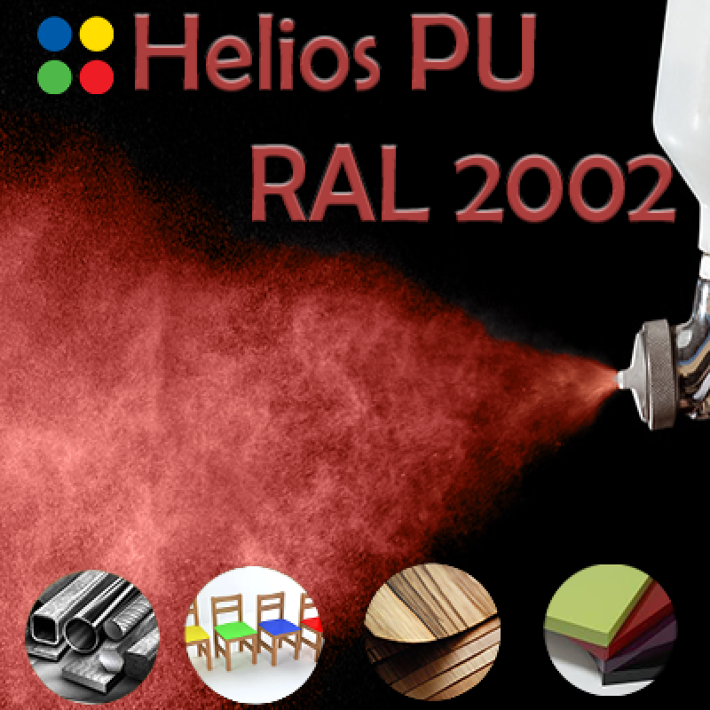 RAL 2002 шовковисто матова, 1 компонентна високоеластична поліуретанова емаль HELIOS PU - 1кг RAL 2002 шовковисто матова, 1 компонентна високоеластична поліуретанова емаль HELIOS PU - 1кг