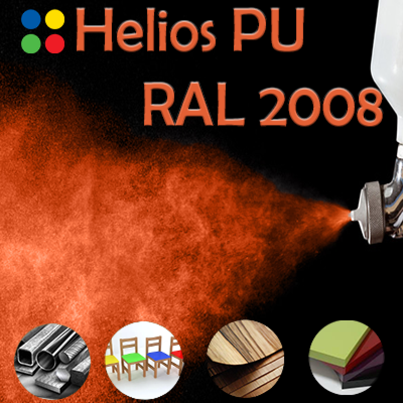 RAL 2008 шовковисто матова, 1 компонентна високоеластична поліуретанова емаль HELIOS PU - 1кг RAL 2008 шовковисто матова, 1 компонентна високоеластична поліуретанова емаль HELIOS PU - 1кг