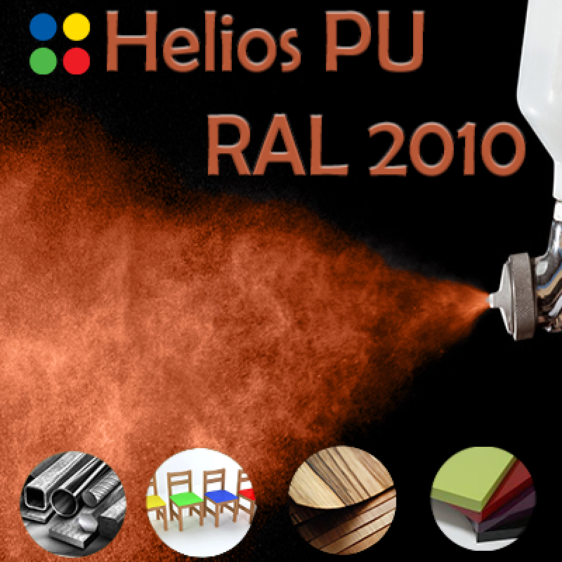 RAL 2010 шовковисто матова, 1 компонентна високоеластична поліуретанова емаль HELIOS PU - 1кг RAL 2010 шовковисто матова, 1 компонентна високоеластична поліуретанова емаль HELIOS PU - 1кг
