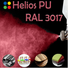 RAL 3017 шовковисто матова, 1 компонентна високоеластична поліуретанова емаль HELIOS PU - 1кг