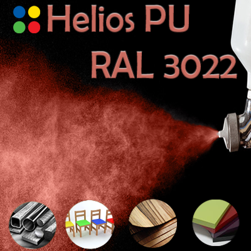 RAL 3022 шовковисто матова, 1 компонентна високоеластична поліуретанова емаль HELIOS PU - 1кг RAL 3022 шовковисто матова, 1 компонентна високоеластична поліуретанова емаль HELIOS PU - 1кг