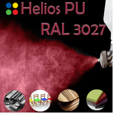 RAL 3027 шовковисто матова, 1 компонентна високоеластична поліуретанова емаль HELIOS PU - 1кг