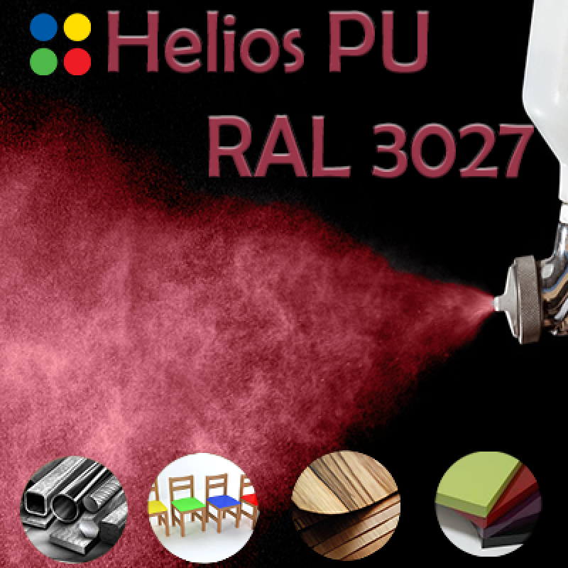 RAL 3027 шовковисто матова, 1 компонентна високоеластична поліуретанова емаль HELIOS PU - 1кг RAL 3027 шовковисто матова, 1 компонентна високоеластична поліуретанова емаль HELIOS PU - 1кг