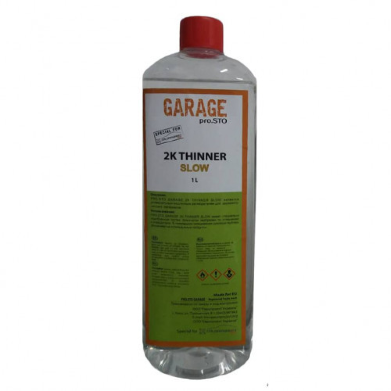 Універсальний повільний розчинник для двокомпонентних продуктів GARAGE Thinner SLOW (1 л) Універсальний повільний розчинник для двокомпонентних продуктів GARAGE Thinner SLOW (1 л)