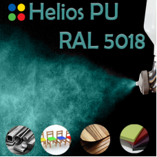 RAL 5018 шовковисто матова,1 компонентна високоеластична поліуретанова емаль HELIOS PU - 1кг
