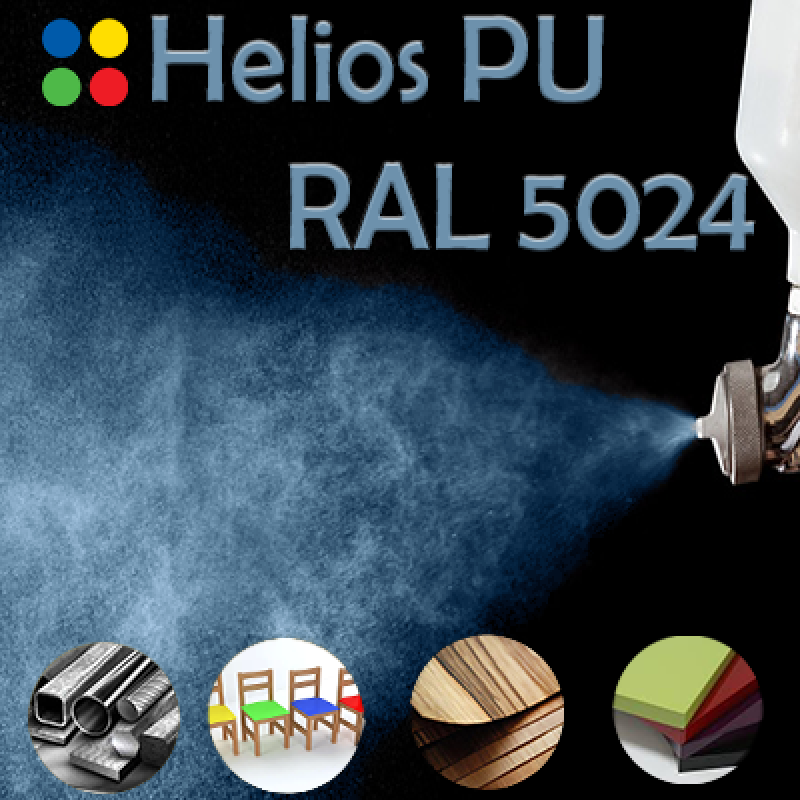 RAL 5024 шовковисто матова, 1 компонентна високоеластична поліуретанова емаль HELIOS PU - 1кг RAL 5024 шовковисто матова, 1 компонентна високоеластична поліуретанова емаль HELIOS PU - 1кг