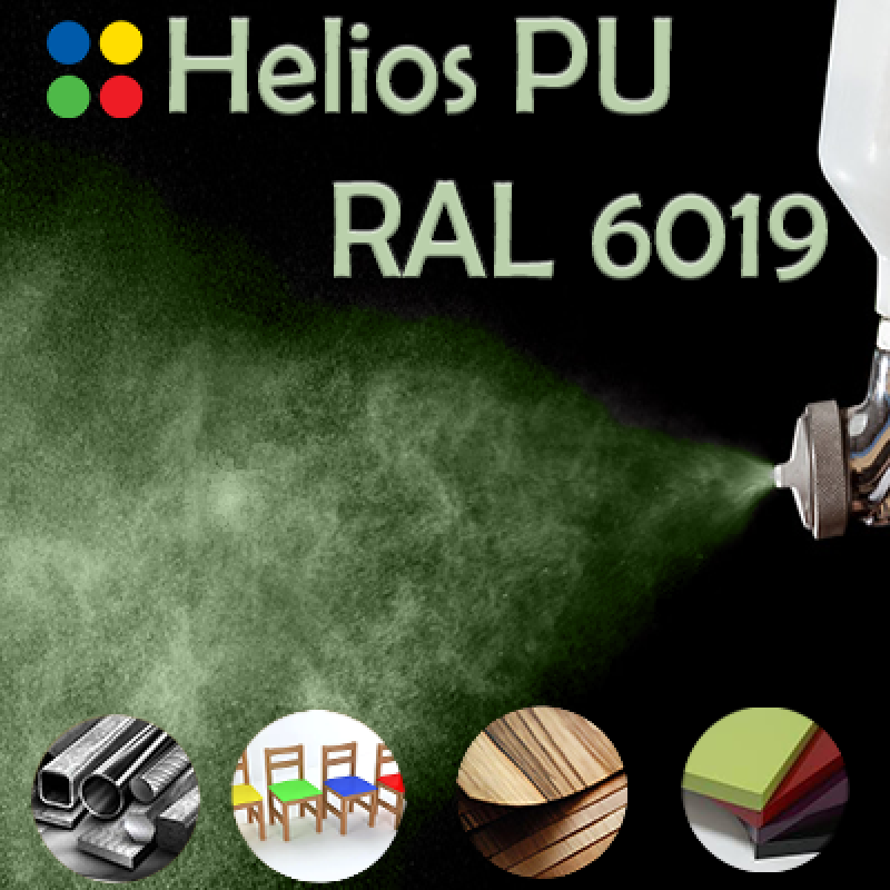 RAL 6019 шовковисто матова, 1 компонентна високоеластична поліуретанова емаль HELIOS PU - 1кг RAL 6019 шовковисто матова, 1 компонентна високоеластична поліуретанова емаль HELIOS PU - 1кг