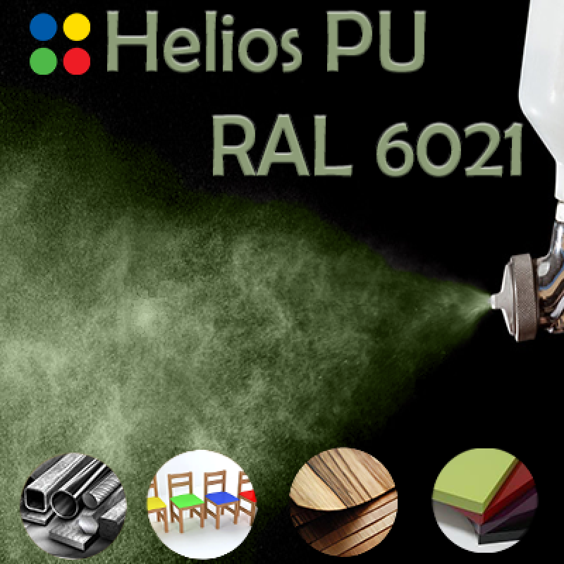 RAL 6021 шовковисто матова, 1 компонентна високоеластична поліуретанова емаль HELIOS PU - 1кг RAL 6021 шовковисто матова, 1 компонентна високоеластична поліуретанова емаль HELIOS PU - 1кг