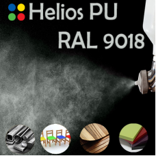 RAL 9018 шовковисто матова, 1 компонентна високоеластична поліуретанова емаль HELIOS PU - 1кг