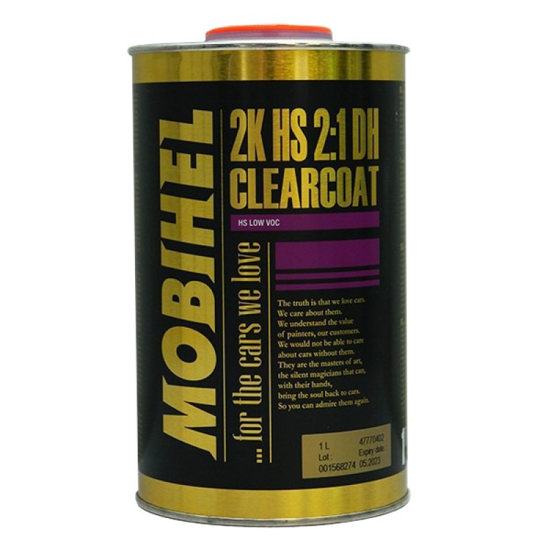 2K HS 2:1 акриловий лак DH low VOC Mobihel, 1,0 л 2K HS 2:1 акриловий лак DH low VOC Mobihel, 1,0 л