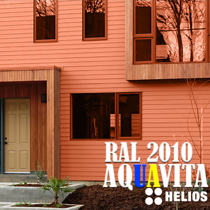 RAL 2010 Акрилова шовковисто-матова атмосферостійка емаль на водній основі Helios AQUAVITA - 1кг
