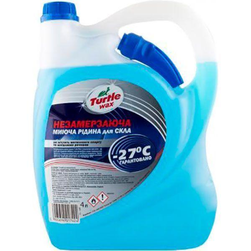 Зимова рідина скляного Turtle Wax -27 °C 4 L-006 Зимова рідина скляного Turtle Wax -27 °C 4 L-006