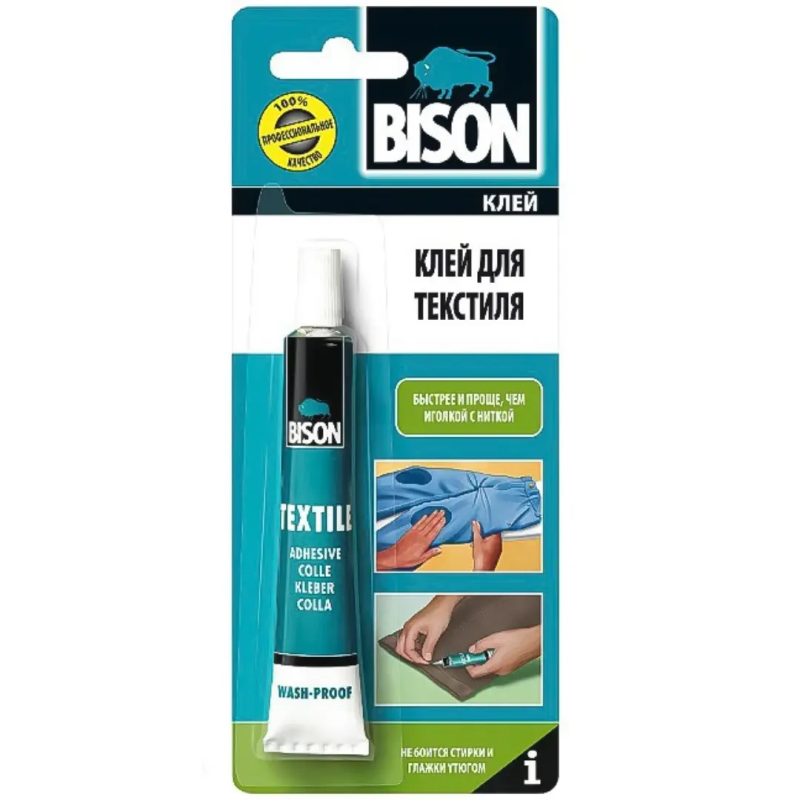 Клей для текстилю Bison Textile - 25мл Клей для текстилю Bison Textile - 25мл