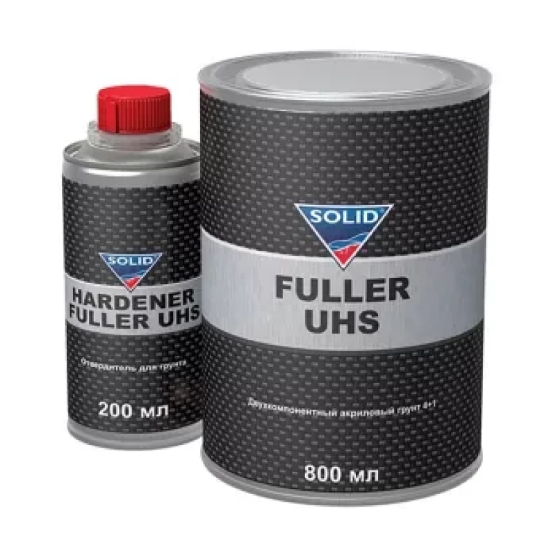 Двокомпонентний автомобільний акриловий ґрунт Solid Fuller UHS - 1л (комплект)