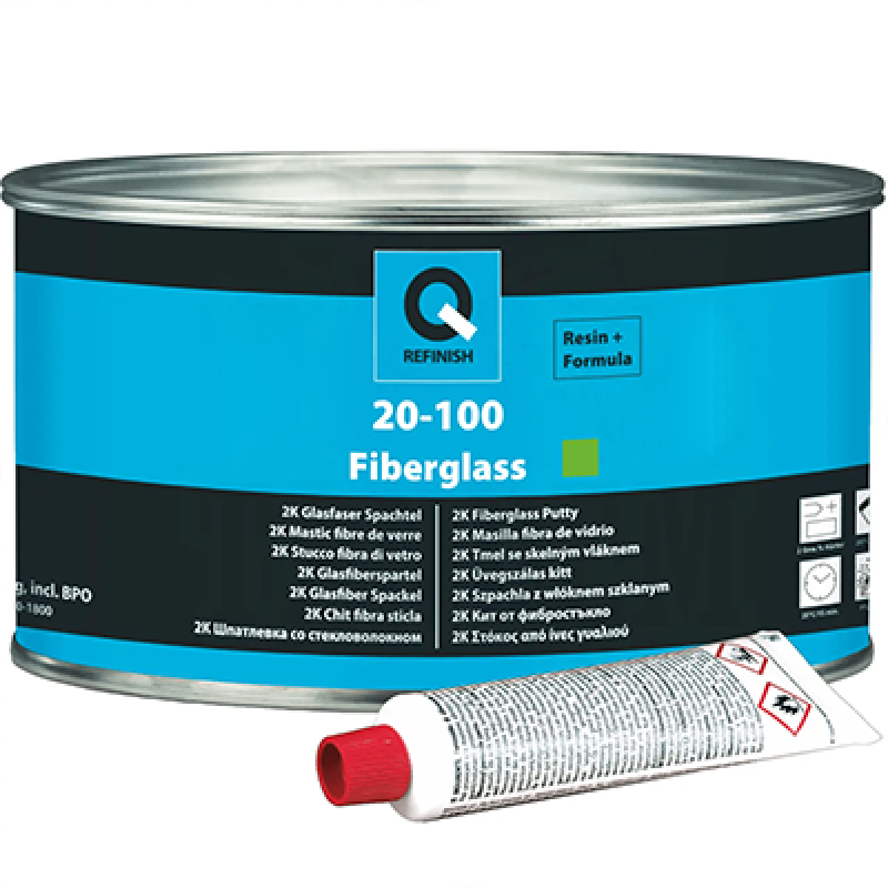 2K шпаклівка зі скловолокном Q-REFINISH Fiberglass Putty – 1 кг 2K шпаклівка зі скловолокном Q-REFINISH Fiberglass Putty – 1 кг