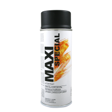 MX0008 Емаль аерозольна чорна матова 400 мл, MAXI COLOR