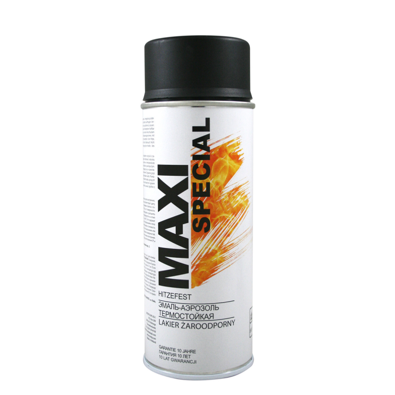 MX0008 Емаль аерозольна чорна матова 400 мл, MAXI COLOR