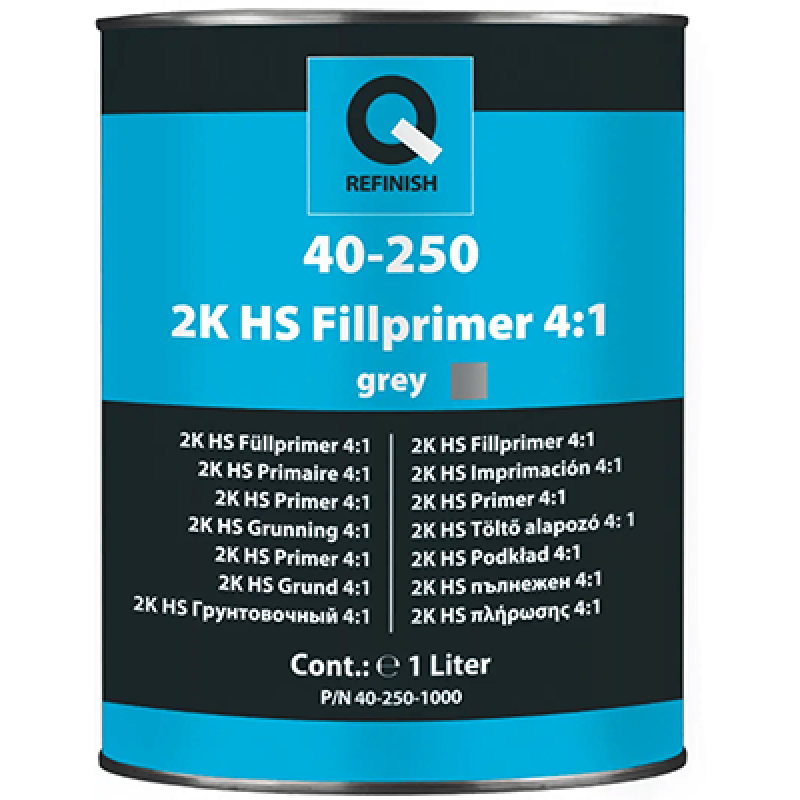 2К антикорозійний наповнювальний грунт Q-REFINISH HS FILLER 4:1 (СІРИЙ) - 1л 2К антикорозійний наповнювальний грунт Q-REFINISH HS FILLER 4:1 (СІРИЙ) - 1л